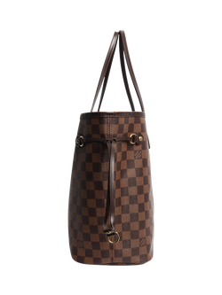 Pre-loved Louis Vuitton 2013 Damier Ebene Neverfull MM Tote Bag, Brown - view 2, Brown