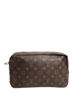 Pre-loved Louis Vuitton Monogram Trousse Toilette 28 Pouch, Brown, Brown