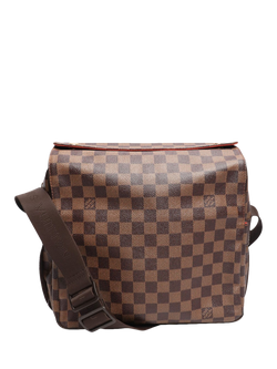 Pre-loved Louis Vuitton Vintage 2005 Damier Ebene Naviglio Messenger Bag, Brown, Brown