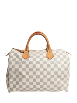 Pre-loved Louis Vuitton 2010 Damier Azure Speedy Bag, Cream, Cream