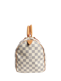 Pre-loved Louis Vuitton 2010 Damier Azure Speedy Bag, Cream - view 2, Cream