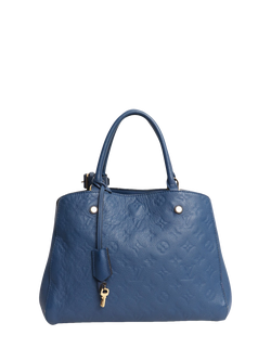 Pre-loved Louis Vuitton 2016 Monogram Empreinte Montaigne Shoulder Bag, Blue, Blue