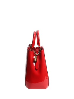 Pre-loved Louis Vuitton 2015 Monogram Vernis Montaigne BB Shoulder Bag, Red - view 2, Red