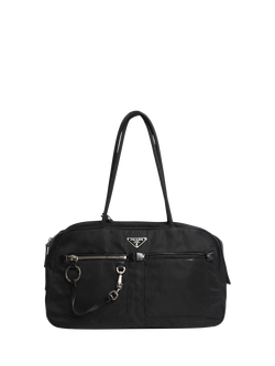 Pre-loved Prada Nylon Top Handle Bag, Black, Black