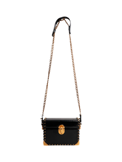 Pre-loved Prada Black Treasure Trunk Box With Gold Hardware Bag, Black - view 2, Black