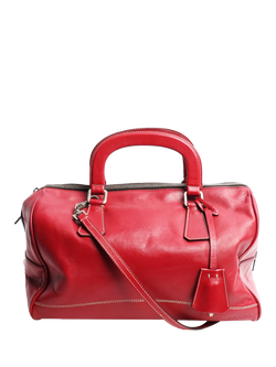 Pre-loved Prada Leather 2-Way Bag, Red, Red