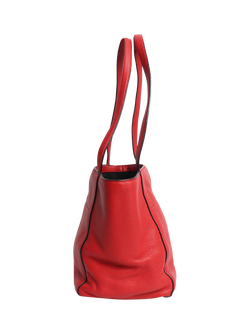 Pre-loved Prada Leather Top Handle Bag, Red - view 2, Red