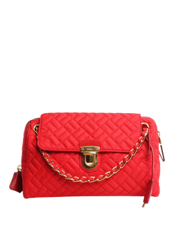 Pre-loved Prada Quilted Tessuto Nylon Flap Bag, Red, Red