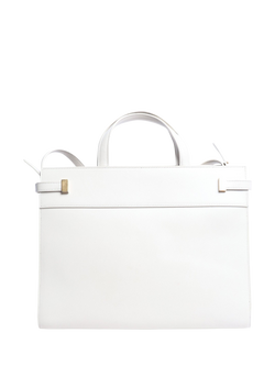 Pre-loved SAINT LAURENT Manhattan Leather Tote Bag, Cream - view 2, Cream