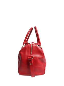 Pre-loved SAINT LAURENT Leather Duffle Bag, Red - view 2, Red