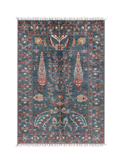 Gooch Luxury Pictorial Grove Hand Knotted Pure Wool Rug, Green