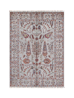 Gooch Luxury Pictorial Grove Hand Knotted Pure Wool Rug, Grey