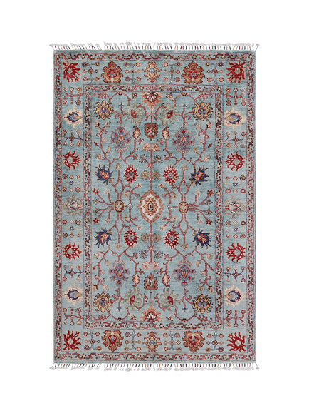 Gooch Luxury Sultani Majestic Hand Knotted Pure Wool Rug, Aqua