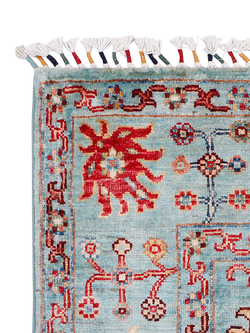 Gooch Luxury Sultani Majestic Hand Knotted Pure Wool Rug - view 2, Aqua