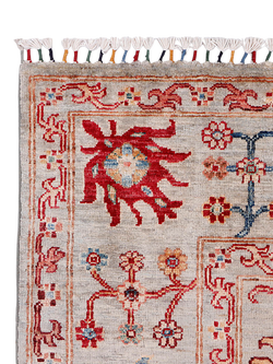 Gooch Luxury Sultani Majestic Hand Knotted Pure Wool Rug - view 2, Grey