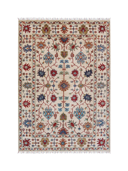Gooch Luxury Sultani Majestic Hand Knotted Pure Wool Rug, Ivory