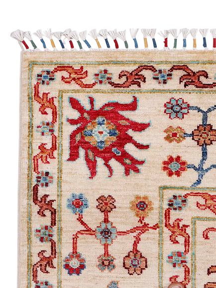 Gooch Luxury Sultani Majestic Hand Knotted Pure Wool Rug - view 2, Ivory
