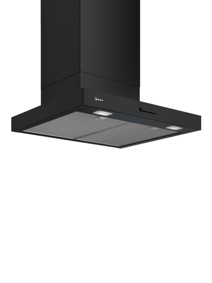 Neff N50 D65BCC2S0B 60cm Box Chimney Cooker Hood, Matt Black, Matt Black