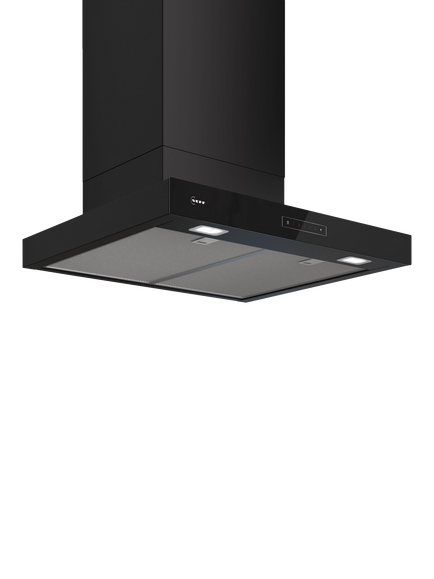 Neff N70 D67BDN2S0B 60cm Box Chimney Cooker Hood, Matt Black, Matt Black