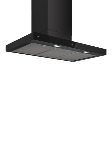 Neff N70 D97BDN2S0B 90cm Box Chimney Cooker Hood, Matt Black, Matt Black