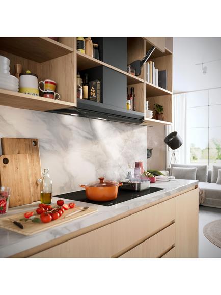 Neff N30 D98XET2S0B 90cm integrated Design Cooker Hood, Silver - view 2, Matt Black
