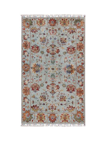 Gooch Luxury Sultani Regal Hand Knotted Pure Wool Rug, Aqua