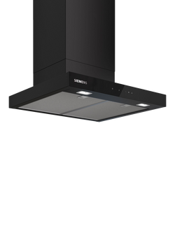 Siemens iQ500 LC67BDN60B 60cm Box Chimney Cooker Hood, Matt Black, Matt Black