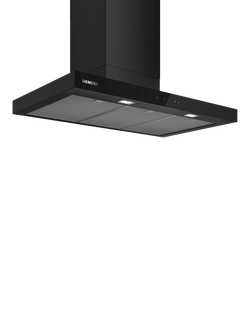 Siemens iQ500 LC97BDN60B 90cm Box Chimney Cooker Hood, Matt Black, Matt Black