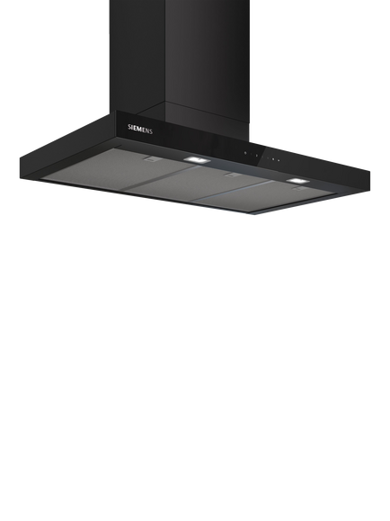 Siemens iQ500 LC97BDN60B 90cm Box Chimney Cooker Hood, Matt Black, Matt Black