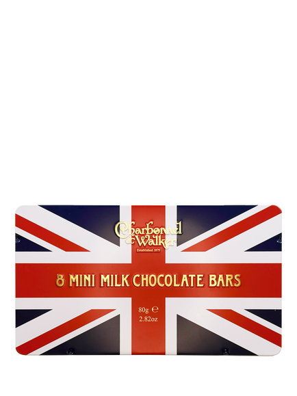 Charbonnel et Walker Union Jack Mini Milk Chocolate Slims Tin, 80g, Multi