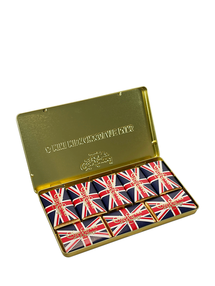 Charbonnel et Walker Union Jack Mini Milk Chocolate Slims Tin, 80g - view 2, Multi