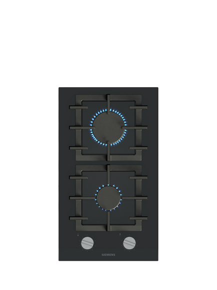 Siemens IQ700 ER3A6BI40 Domino Gas Hob with stepFlame, Black, Black