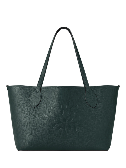 Mulberry Leather Twin Handle Tree Tote Bag, Mulberry Green