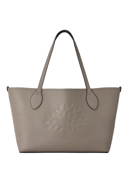 Mulberry Leather Twin Handle Tree Tote Bag, Cashmere Taupe