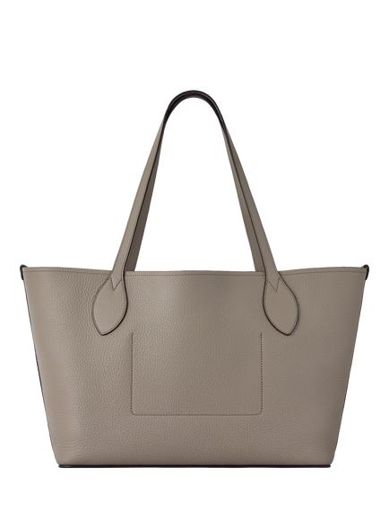 Mulberry Leather Twin Handle Tree Tote Bag - view 2, Cashmere Taupe
