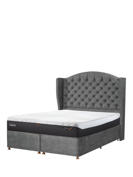 TEMPUR® OUTLET Woodbridge Full Depth Headboard, King Size, Like New, Dark Grey, Dark Grey