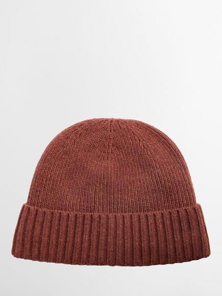 Barbour Carlton Beanie Hat, Rust - view 2, Rust