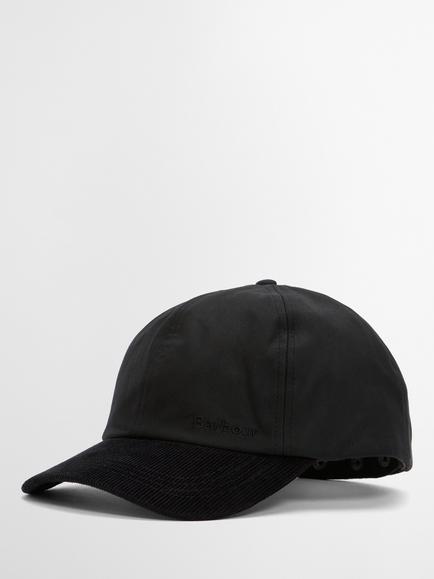 Barbour Ashby Waxed Cotton Cap, Black - view 2, Black