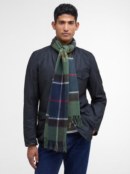 Barbour Carrbridge Wool Cashmere Blend Scarf, Classic Tartan - view 2, Classic Tartan