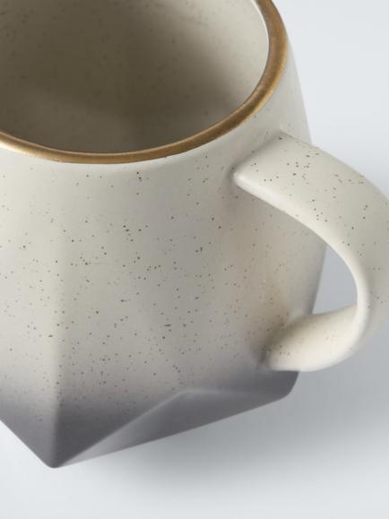 John Lewis Made by Care Stoneware Mug, 380ml, Brown - view 2, Brown Multi