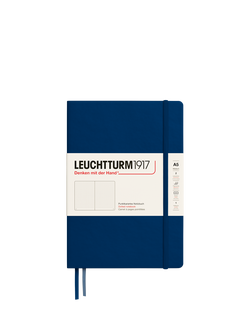 LEUCHTTURM1917 A5 Medium Dotted Hardcover Notebook, Black, Black