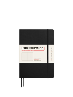 LEUCHTTURM1917 B5 Dotted Hardcover Notebook, Black, Black
