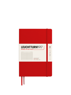 LEUCHTTURM1917 A5 Medium Ruled Hardcover Notebook, Cherry, Cherry