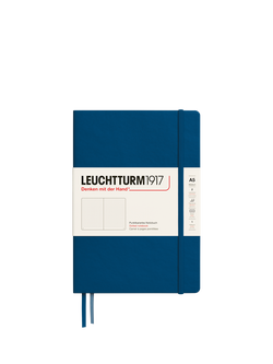 LEUCHTTURM1917 A5 Medium Dotted Hardcover Notebook, Blue, Blue