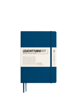 LEUCHTTURM1917 A5 Medium Ruled Hardcover Notebook, Blue, Blue