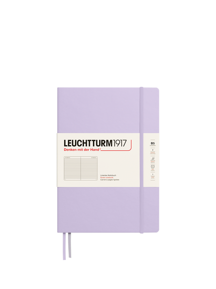 LEUCHTTURM1917 B5 Ruled Hardcover Notebook, Purple, Purple