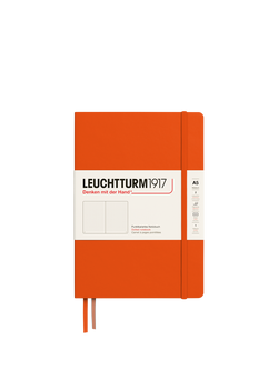 LEUCHTTURM1917 A5 Medium Dotted Hardcover Notebook, Orange, Orange