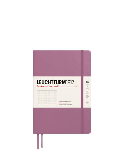 LEUCHTTURM1917 A5 Medium Dotted Hardcover Notebook, Rose, Rose