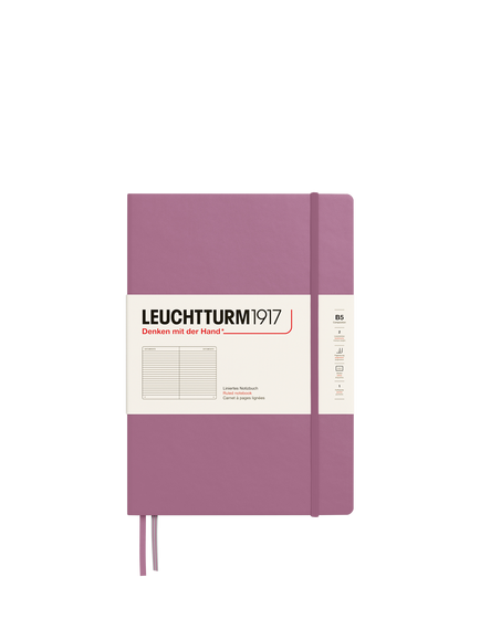 LEUCHTTURM1917 B5 Ruled Hardcover Notebook, Pink, Pink