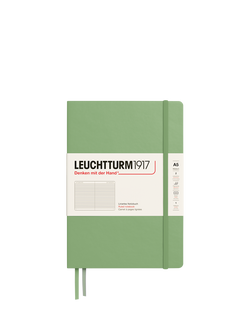 LEUCHTTURM1917 A5 Medium Ruled Hardcover Notebook, Green, Green